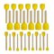 Yellow Mushroom Head Sponge Brush Set 5