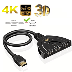 4k hdmi switch 3 port hub