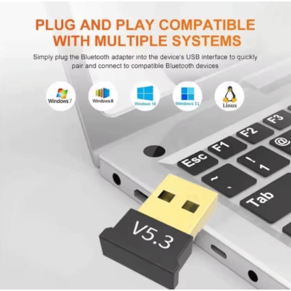 USB Bluetooth Adapter 53 Wireless Audio Receiver For PC 2