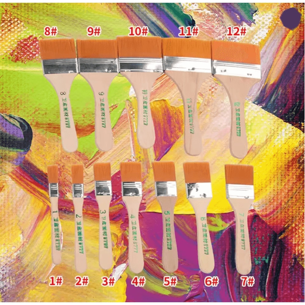 Nylon Paint Brush Set For Acrylic Oil And Watercolor Painting 1
