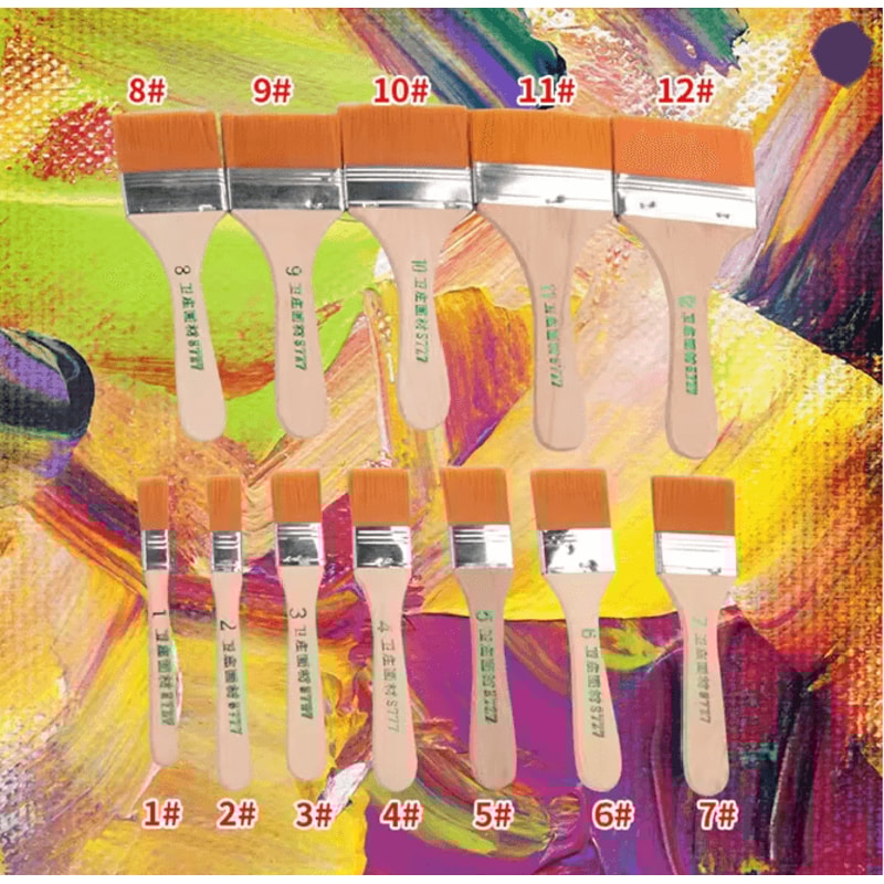 Nylon Paint Brush Set For Acrylic Oil And Watercolor Painting 1