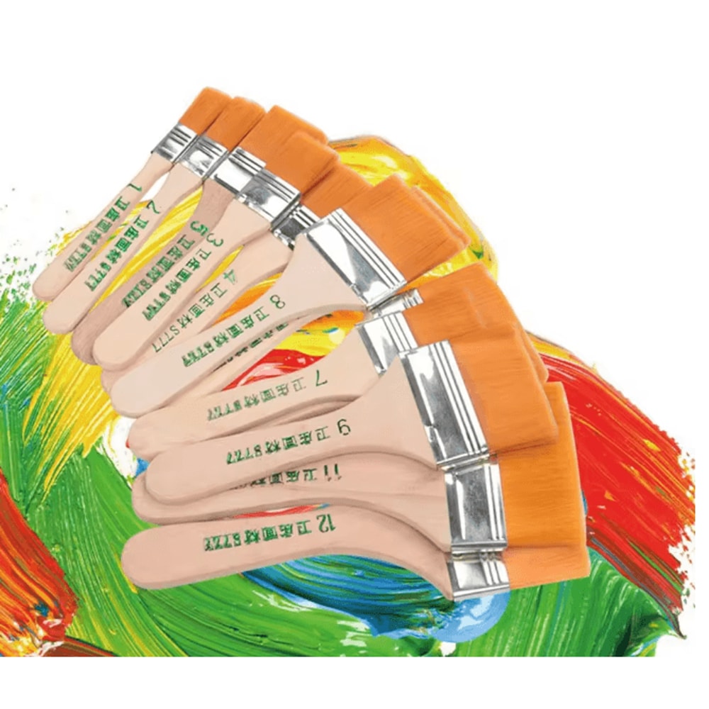 Nylon Paint Brush Set For Acrylic Oil And Watercolor Painting 2