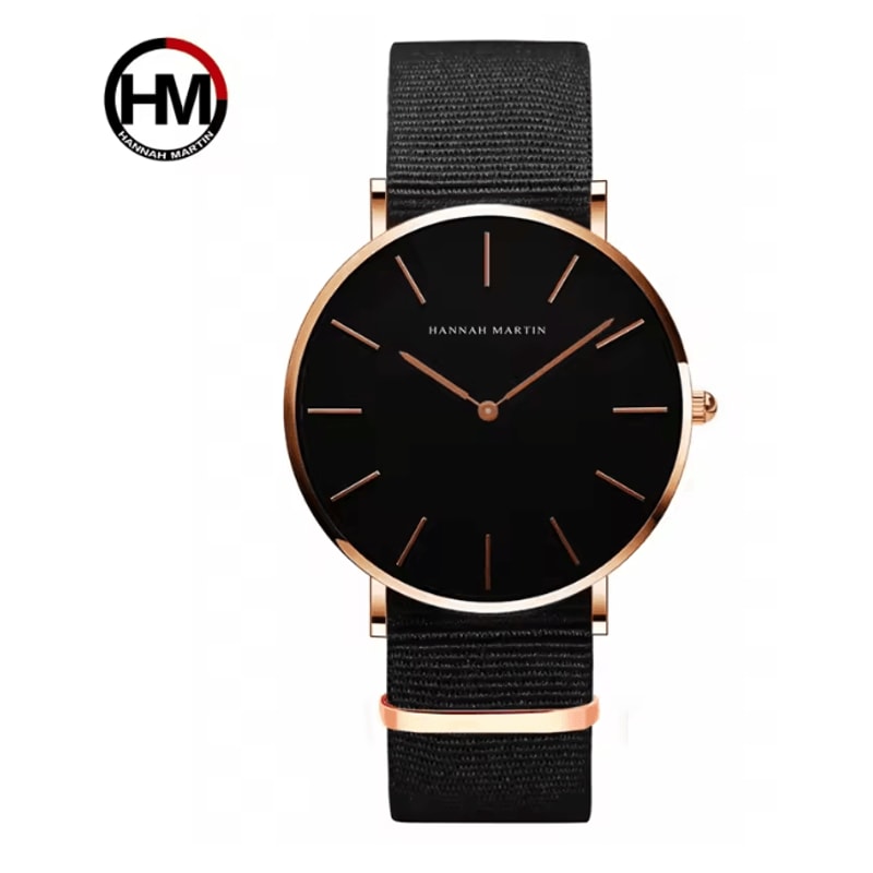 Rose Gold Leather Quartz Watch For Men And Women 5