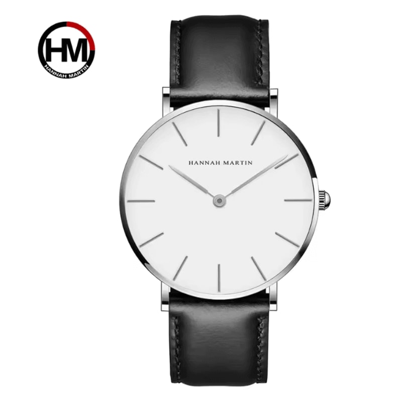 Rose Gold Leather Quartz Watch For Men And Women 9