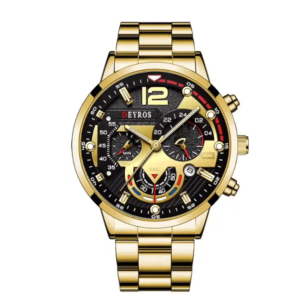 Stainless Steel Quartz Watch For Men With Calendar And Luminous Display 7