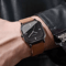 Square Minimalist Leather Strap Quartz Watch For Men 2
