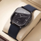 Square Minimalist Leather Strap Quartz Watch For Men 4