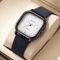 Square Minimalist Leather Strap Quartz Watch For Men 7