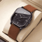 Square Minimalist Leather Strap Quartz Watch For Men 8
