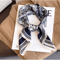 Silk Feeling Square Scarf For Women 11