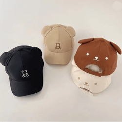 cute bear baby baseball cap for toddlers