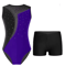 Girls Sleeveless Ballet Leotard And Shorts Dancewear Set 9