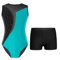 Girls Sleeveless Ballet Leotard And Shorts Dancewear Set 8