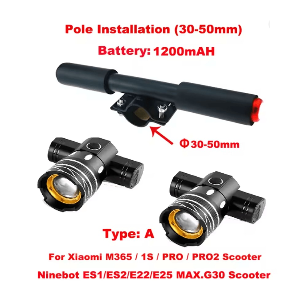 LED USB Rechargeable Scooter Headlight 7