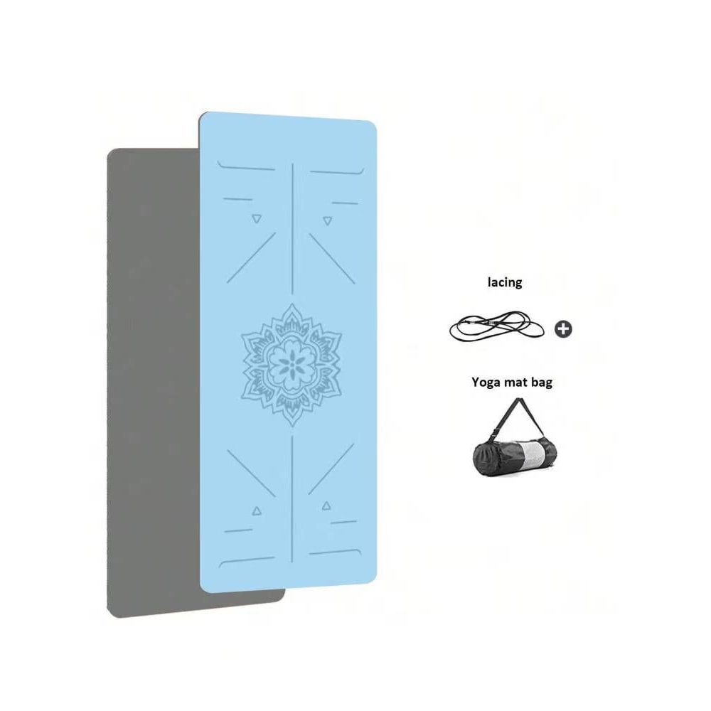 TPE Non Slip Yoga Mat With Alignment Lines For Home Fitness And Pilates 7