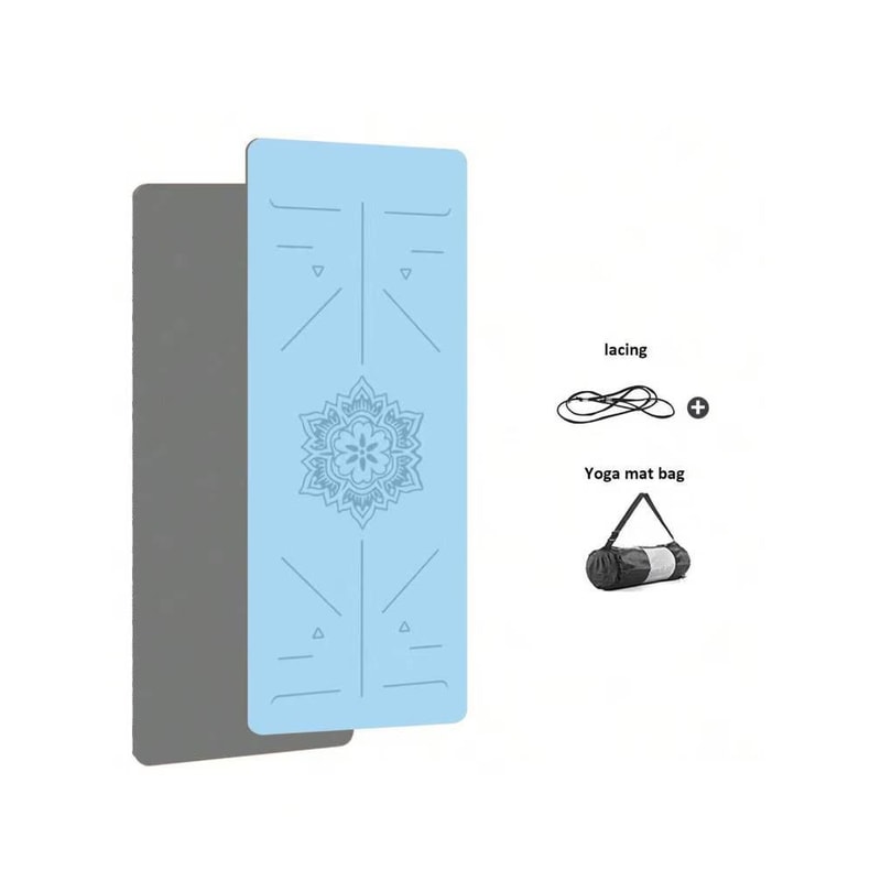 TPE Non Slip Yoga Mat With Alignment Lines For Home Fitness And Pilates 7