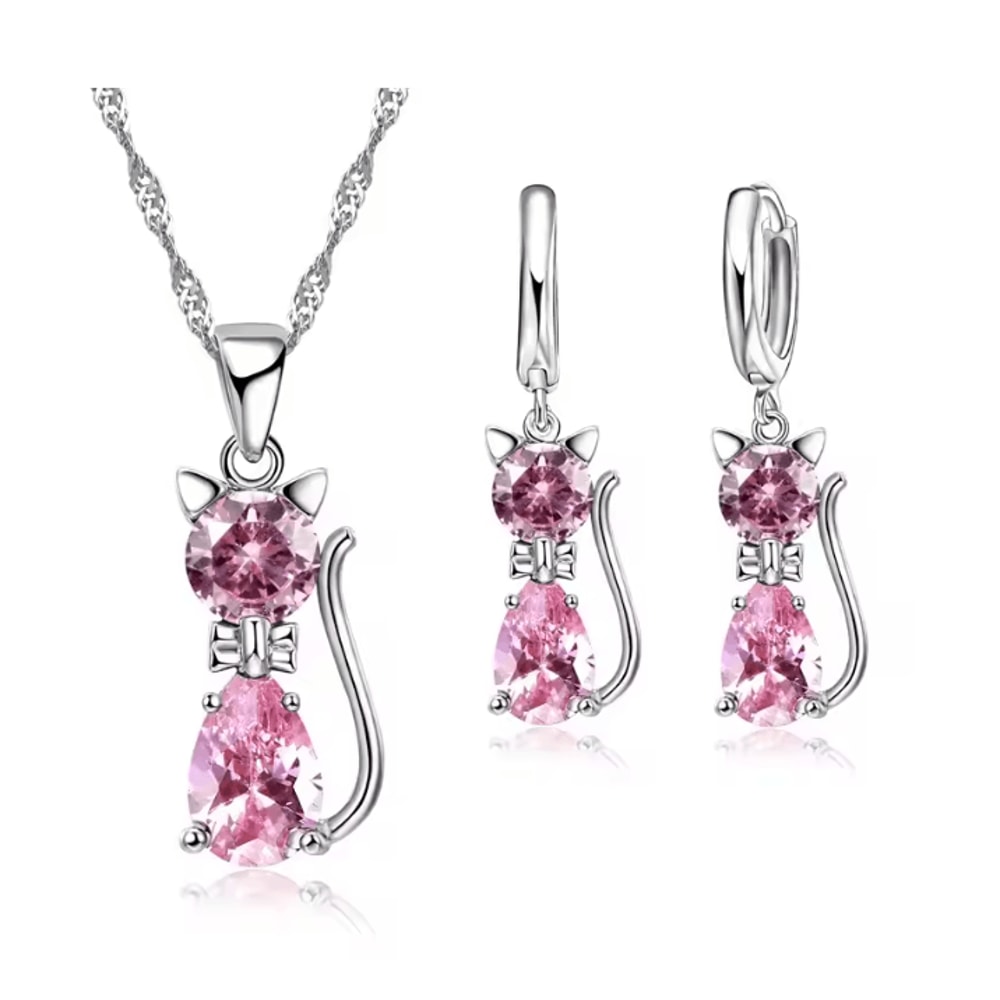 LunaSpark Cat Charm Jewelry Set 8