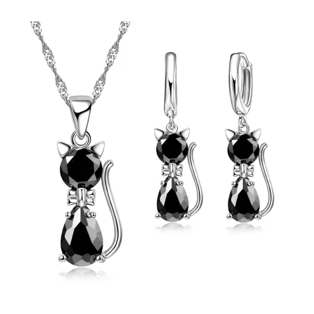 LunaSpark Cat Charm Jewelry Set 9