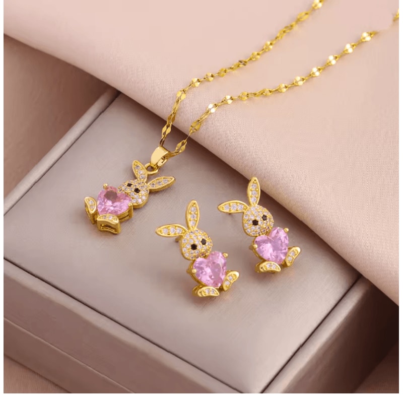 BunnyGleam Stainless Steel Jewelry Set 5