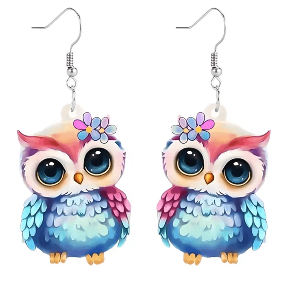 OwlCharm Big Eyes Dangle Earrings 5