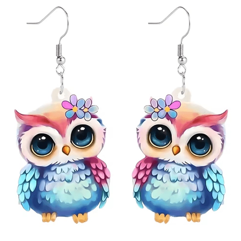 OwlCharm Big Eyes Dangle Earrings 5