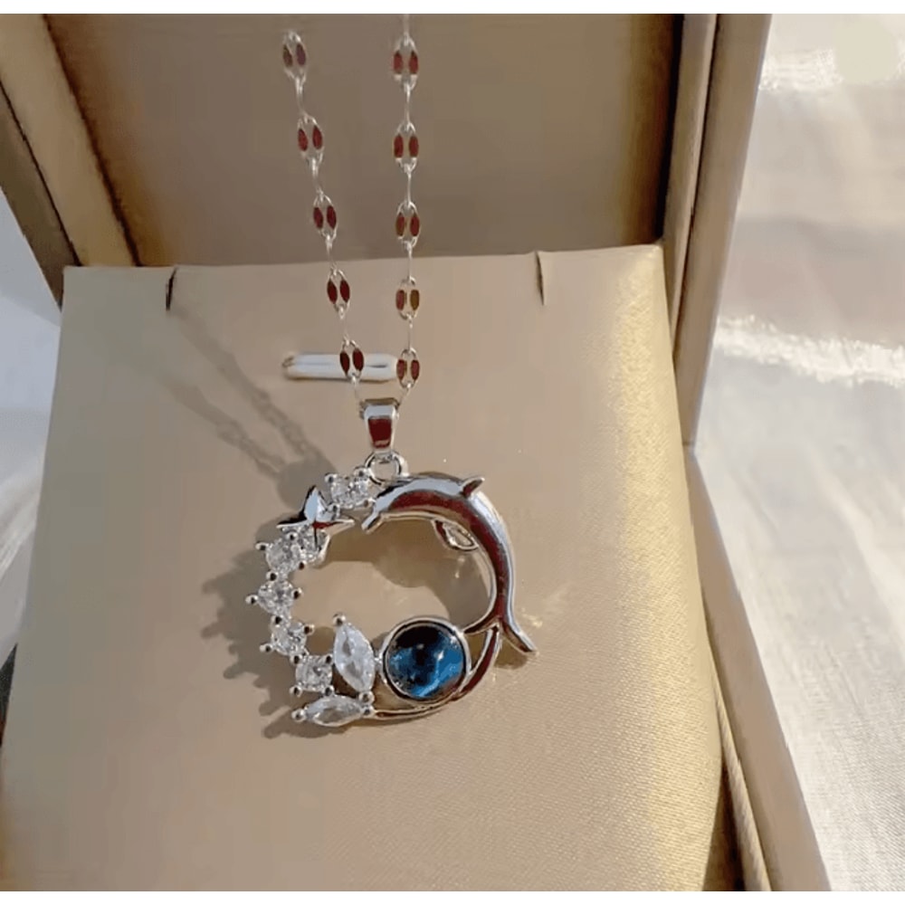 OceanOrbit Dolphin Pendant Necklace 3