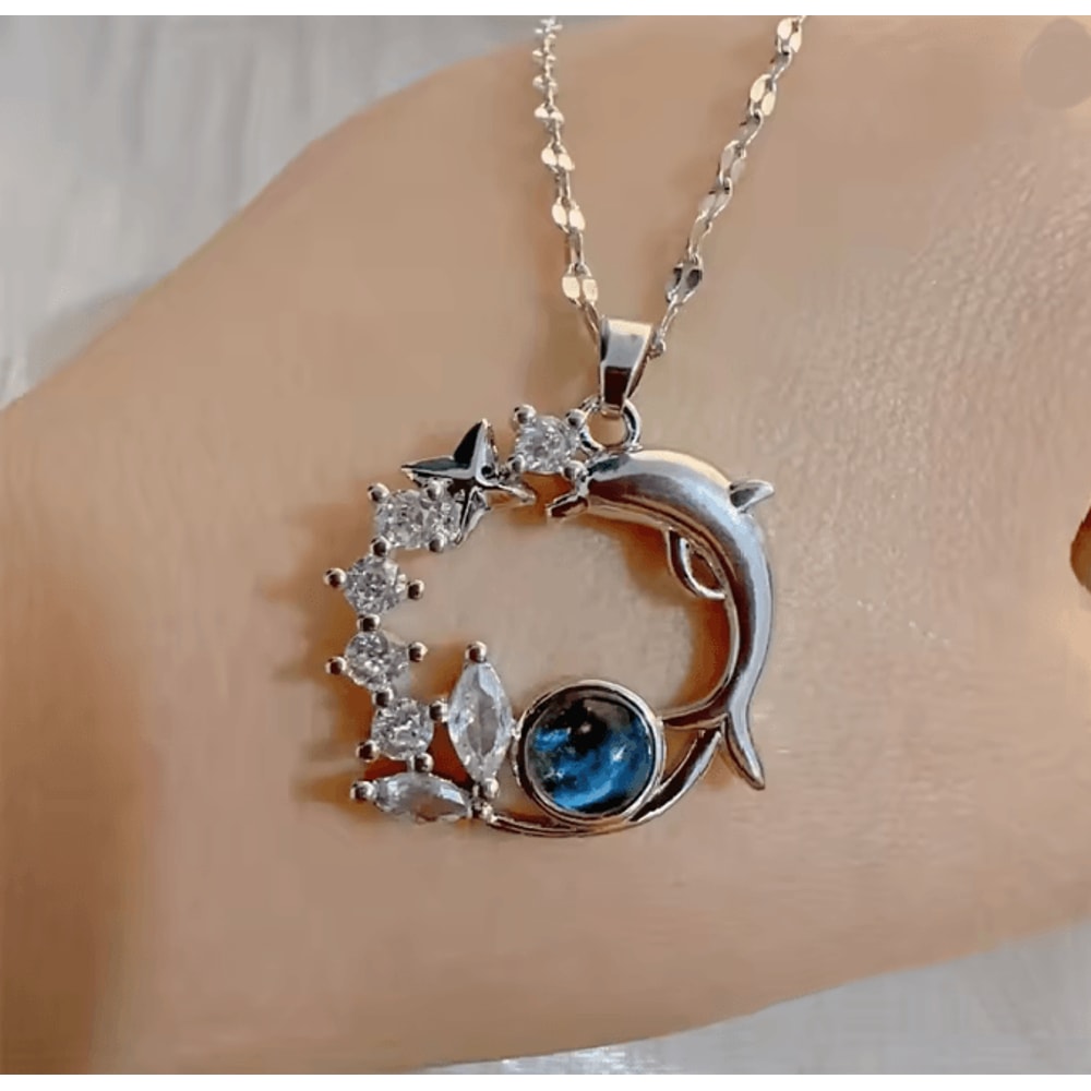 OceanOrbit Dolphin Pendant Necklace 4