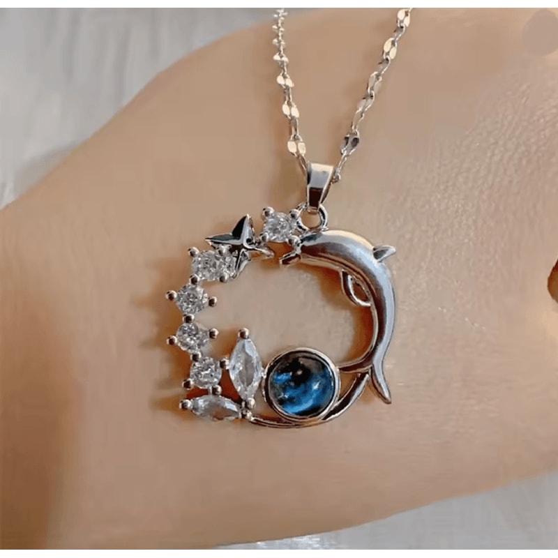 OceanOrbit Dolphin Pendant Necklace 4