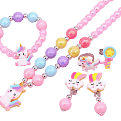 magicglow unicorn jewelry set for girls