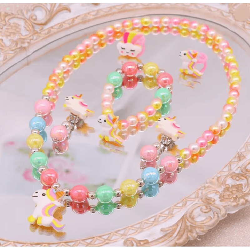 MagicGlow Unicorn Jewelry Set For Girls 4