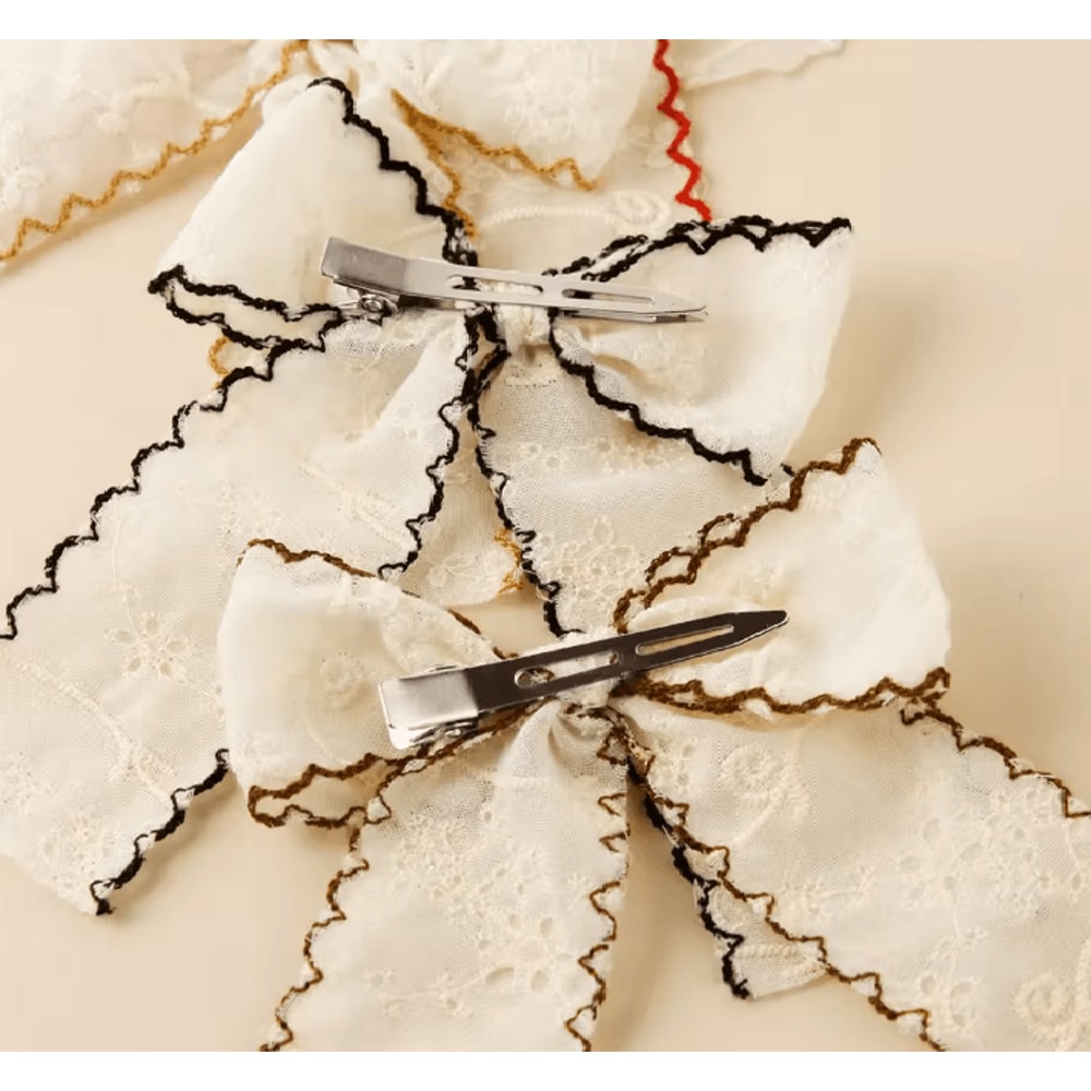 LaceBloom Girls Bow Hair Clip 1