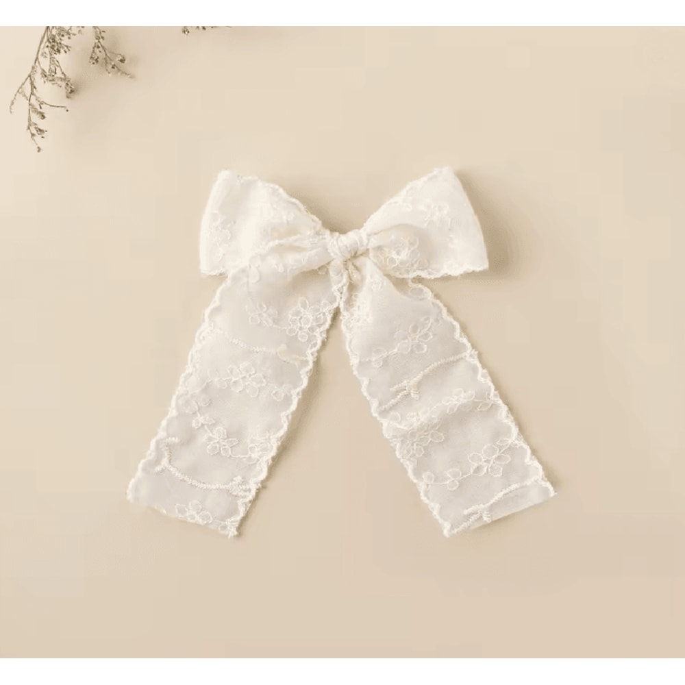 LaceBloom Girls Bow Hair Clip 3