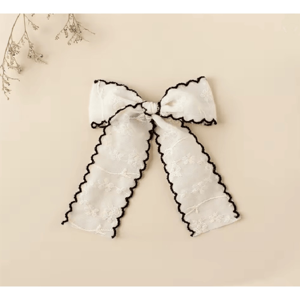 LaceBloom Girls Bow Hair Clip 4