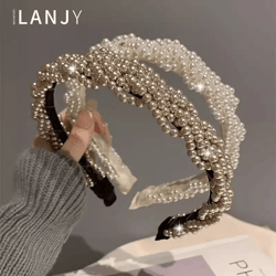 elegant pearl hairband for women