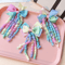 Colorful Bow Tassel Hair Clip Set For Kids 0