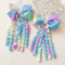 Colorful Bow Tassel Hair Clip Set For Kids 5