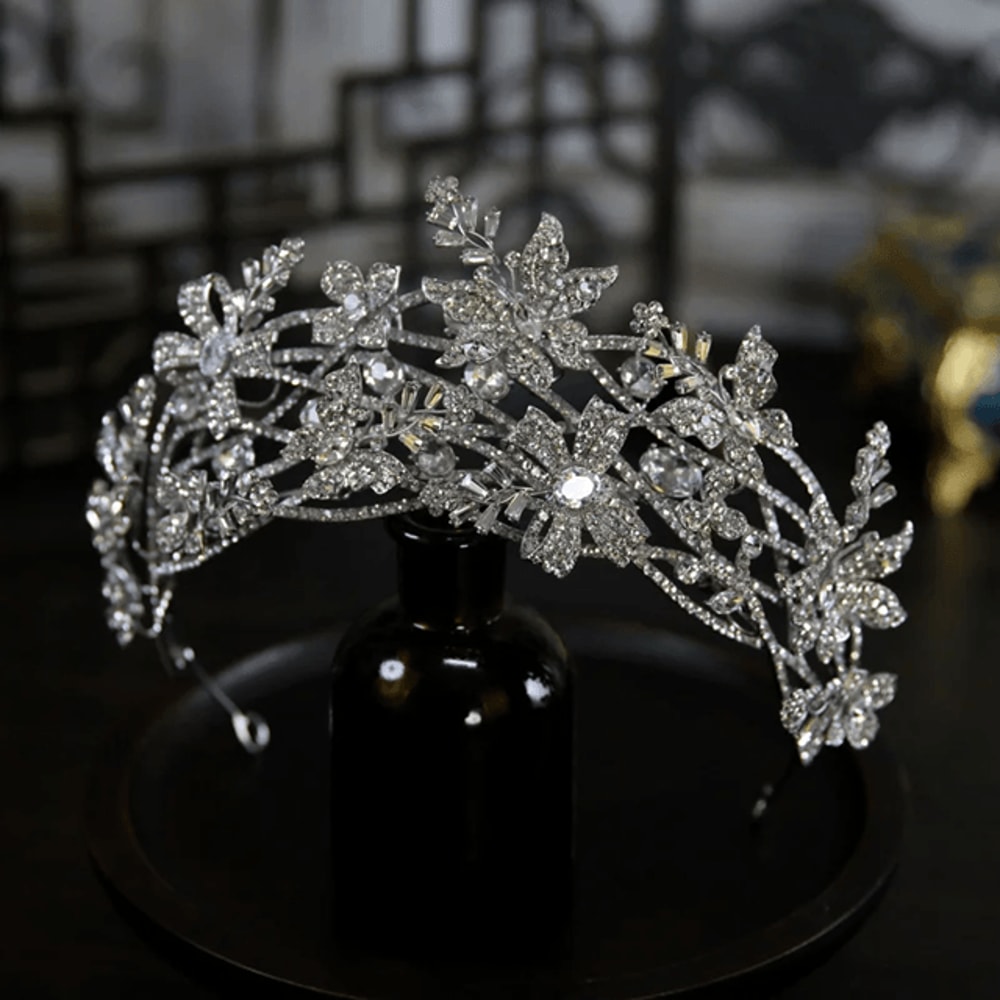 Luxury Crystal Bridal Crown Headband 0