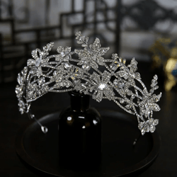 luxury crystal bridal crown headband