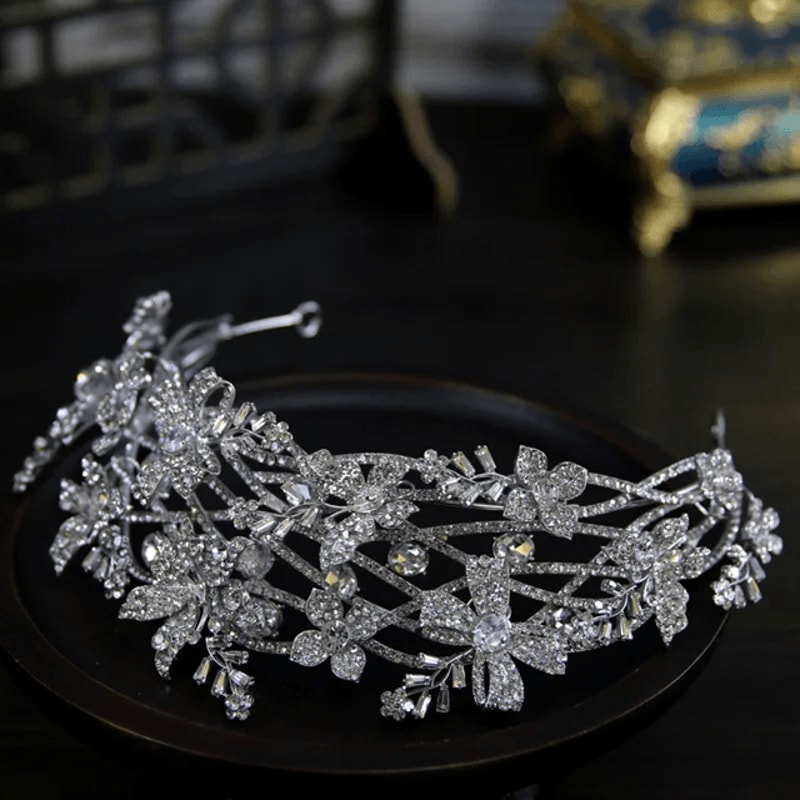 Luxury Crystal Bridal Crown Headband 1