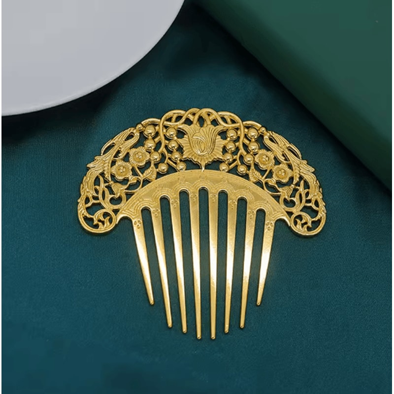 Hanfu Retro Carved Hairpin Comb 3