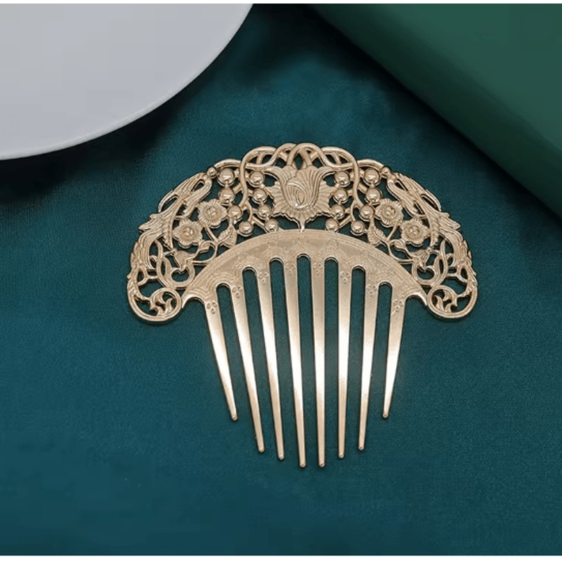 Hanfu Retro Carved Hairpin Comb 13