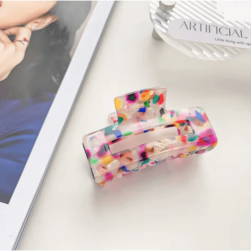 Vintage Tortoiseshell Hair Claw Clip For Women 11