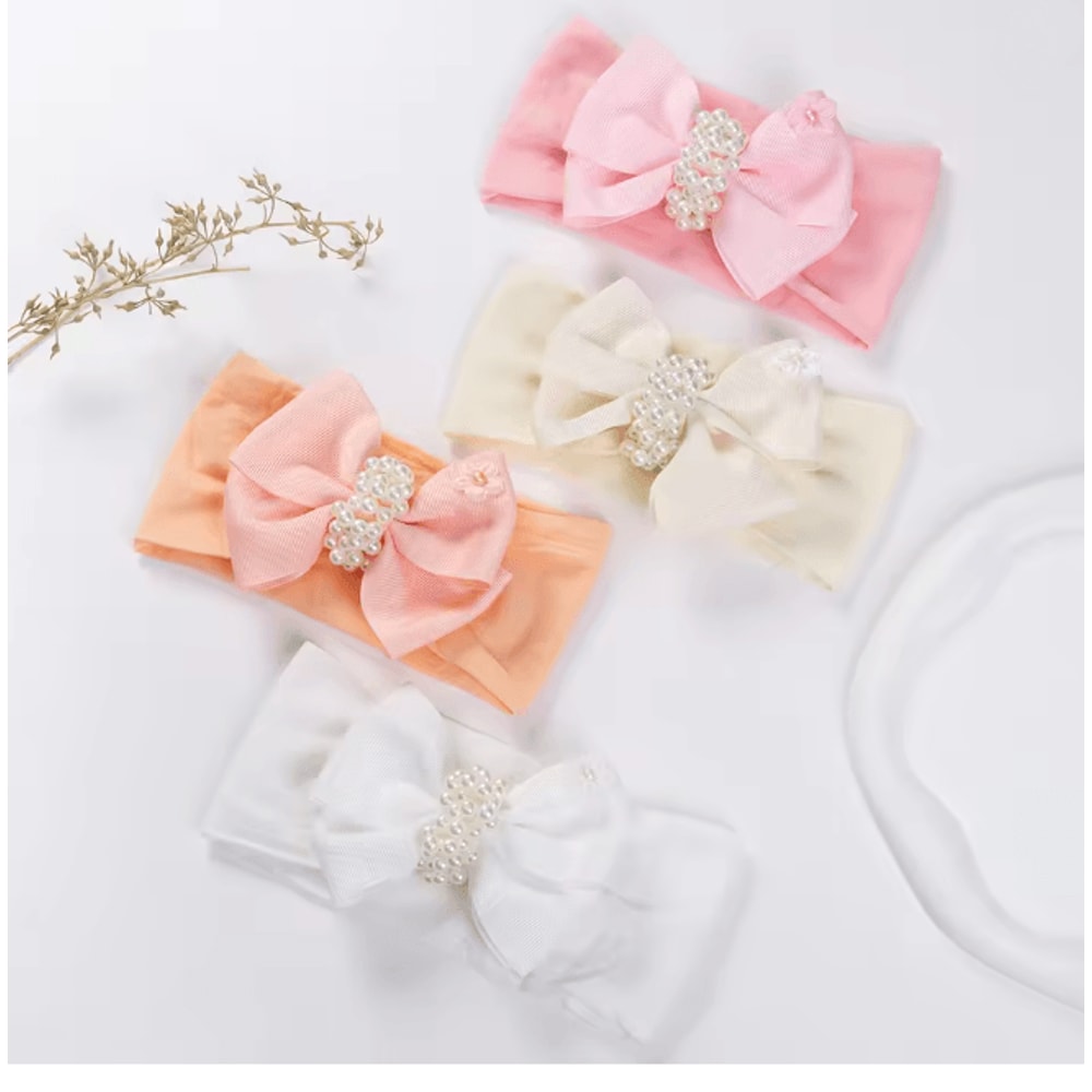 Soft Pearl Knot Baby Headband 0