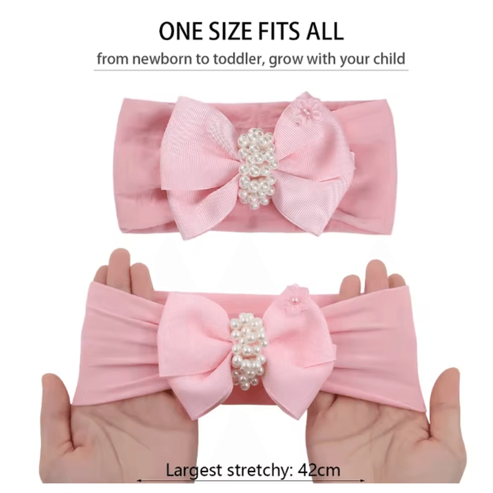 Soft Pearl Knot Baby Headband 1