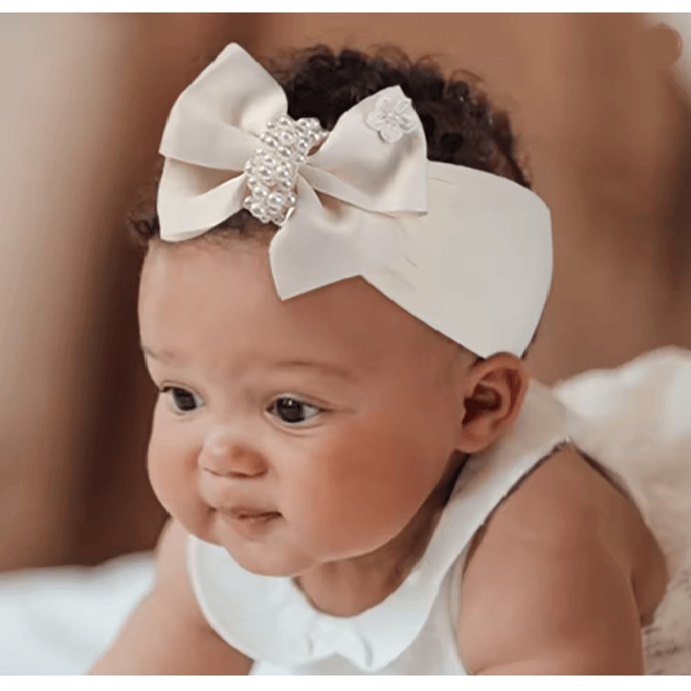 Soft Pearl Knot Baby Headband 3