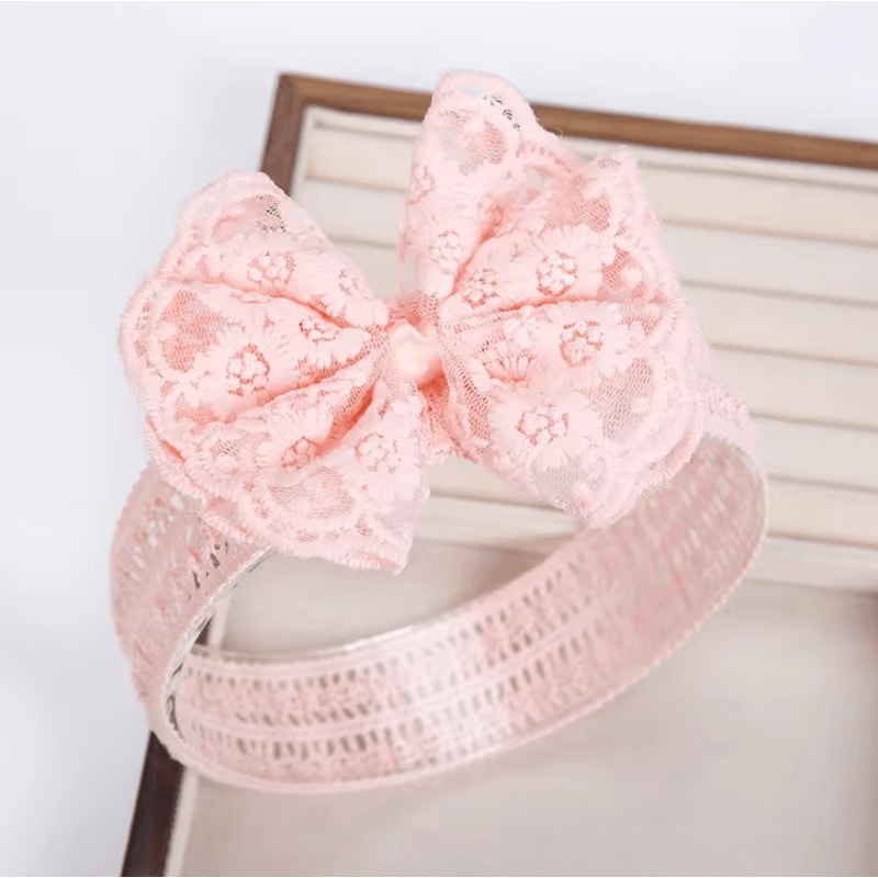 Lace Pearl Baby Headband 9