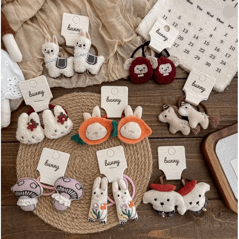 Cartoon Animal Elastic Hair Bands For Kids 1