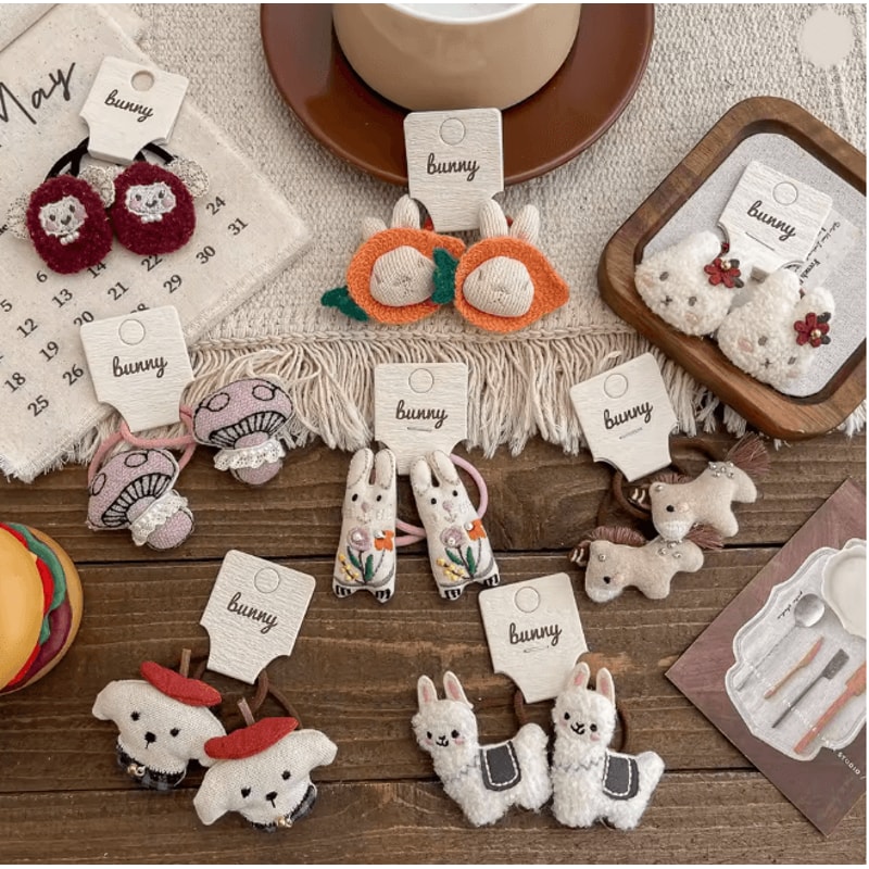 Cartoon Animal Elastic Hair Bands For Kids 2