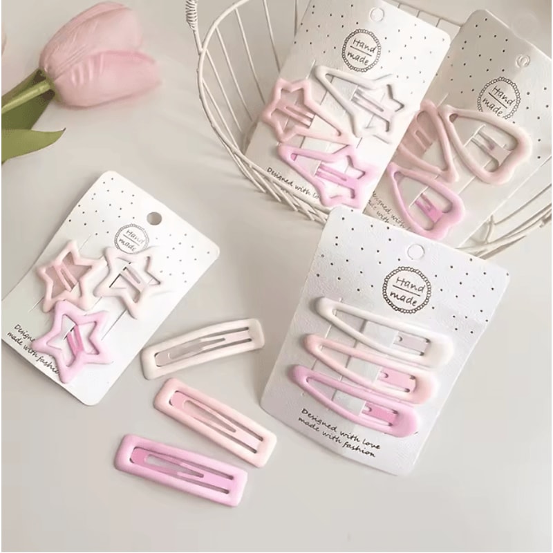 Frosted Star Mini Hair Clips Set 0