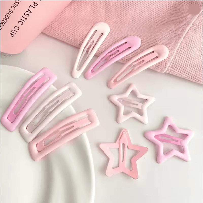 Frosted Star Mini Hair Clips Set 2